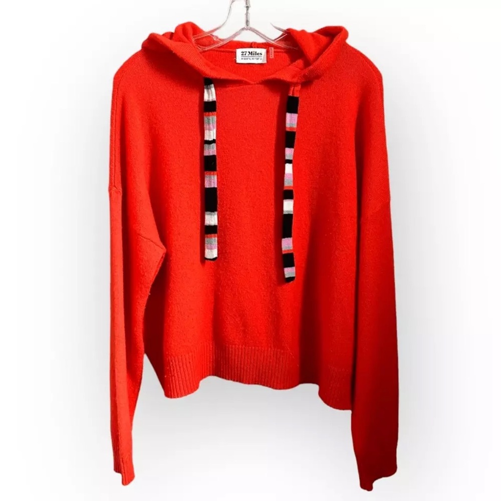 27 Miles Malibu | S | Red Orange Cashmere Roseanne hoodie